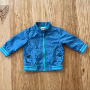 CAT & JACK BLUE JACKET SIZE 3 TO 6 MONTHS